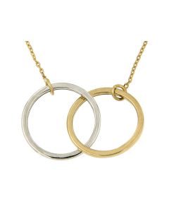 Collana con simbolo in oro 14 kt bicolore