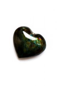 Pietra preziosa ricordo cuore mini urna di labradorite