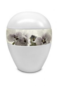 Urna cineraria in porcellana 'Orchidee'
