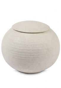Urna cineraria in porcellana 'Sfera' beige