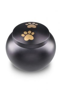 Urna per animali nero opaco con 2 impronte dorate, diverse dimensioni