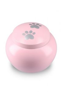 Urna per animali rosa con 2 impronte, diverse dimensioni