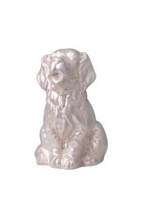 Urna cineraria per cane rosa tenue