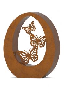 Mini urna cineraria in acciaio corten