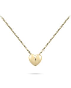 Ciondolo commemorativo Cuore placcato oro giallo con catena