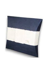 Piccola urna biodegradabile per la dispersione delle ceneri in mare - blu scuro