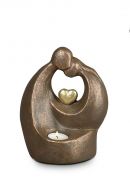 Memorial candle holder keepsake urn 'Eternal Love'