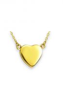 Collana portaceneri con cuore in acciaio inox dorato - riempibile