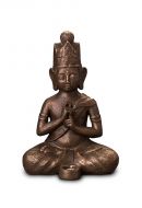 Buddha urn 'Dai Nichi' with candle holder