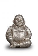 Piccola urna cineraria di Buddha color argento