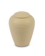 Mini urna cineraria in ceramica 'Art for Eternity' beige