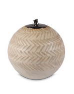 Urna cineraria in ceramica | quasi bianco