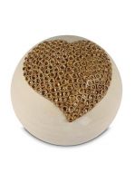 Urna cineraria in ceramica 'Kipos' con cuore