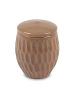 Mini urna cineraria in ceramica - Marrone moka