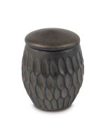 Mini urna cineraria in ceramica - Lilla dorato