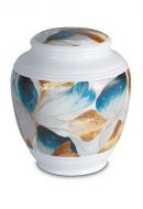 Urna cineraria in porcellana 'Classica' | Multicolor con struttura naturale