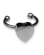 Anello portaceneri a forma di cuore in acciaio inossidabile - riempibile
